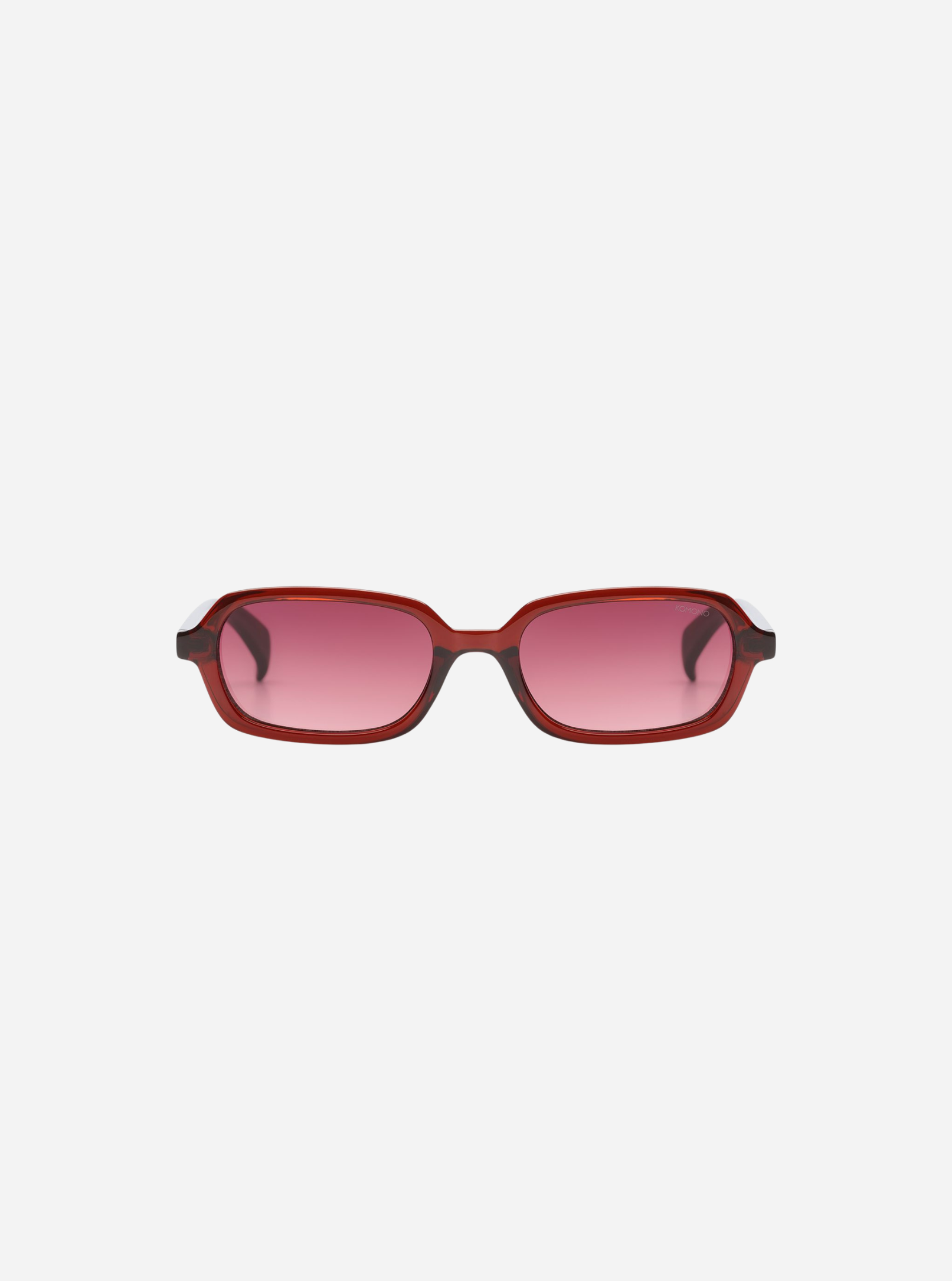 Nous Sommes Labels Red sunglasses with a white background