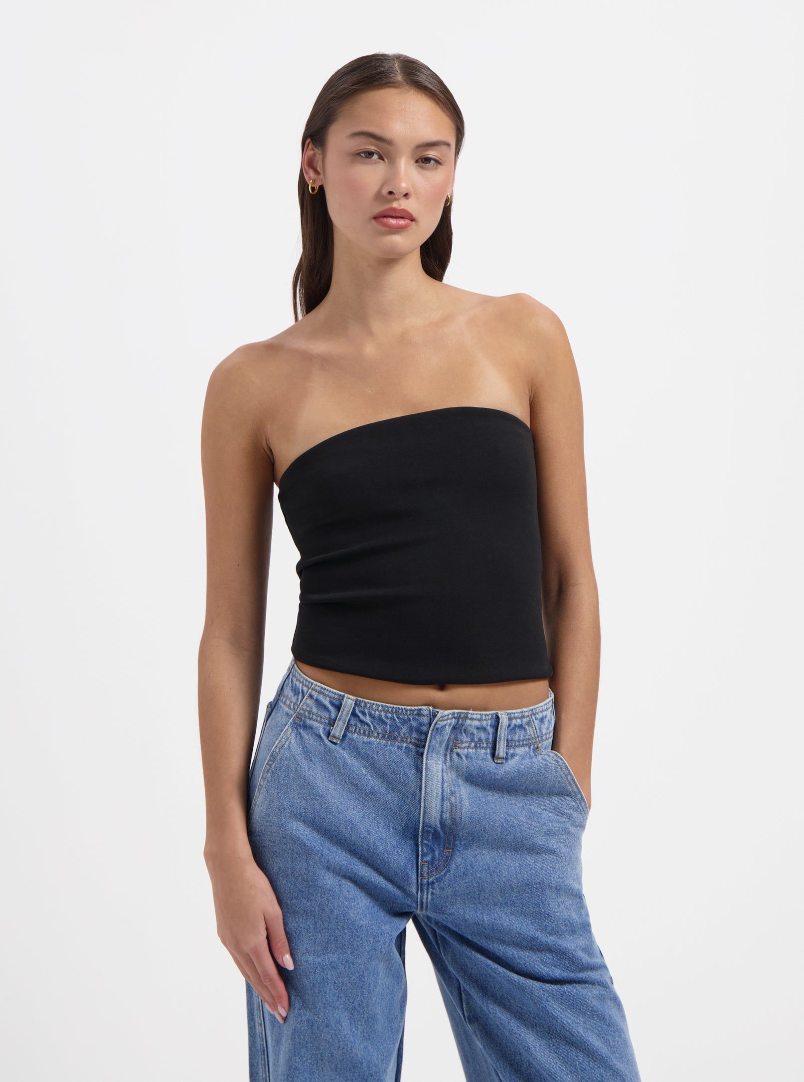 Black tube stretch top by Nous Sommes Labels