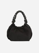 Nous Sommes Labels Black handbag with a textured handle by Hvisk 