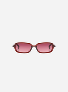Nous Sommes Labels Red sunglasses with a white background