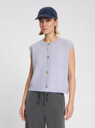 Model wearing Baseball Cap in navy - NOUS SOMMES LABELS 