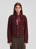 Bennie scarf Bandana print in burgundy - NOUS SOMMES LABELS 