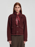Bennie scarf Bandana print in burgundy - NOUS SOMMES LABELS 