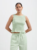 June Smock Top - Light Green