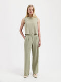 Josie Pleated Trousers - Light Green