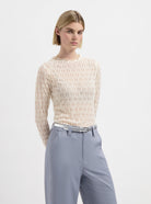 Off White Mesh long sleeve top by Nous Sommes Labels 