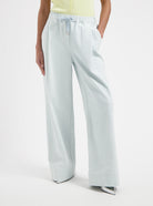 Light blue wide-leg pants with elastic waistband by Nous Sommes Labels 