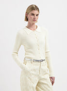 Off White knit Polo Long sleeve by Nous Sommes Labels 