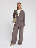 Model wearing the Bailey Blazer in Plum - NOUS SOMMES LABELS