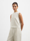 Pattie Tweed Top - White