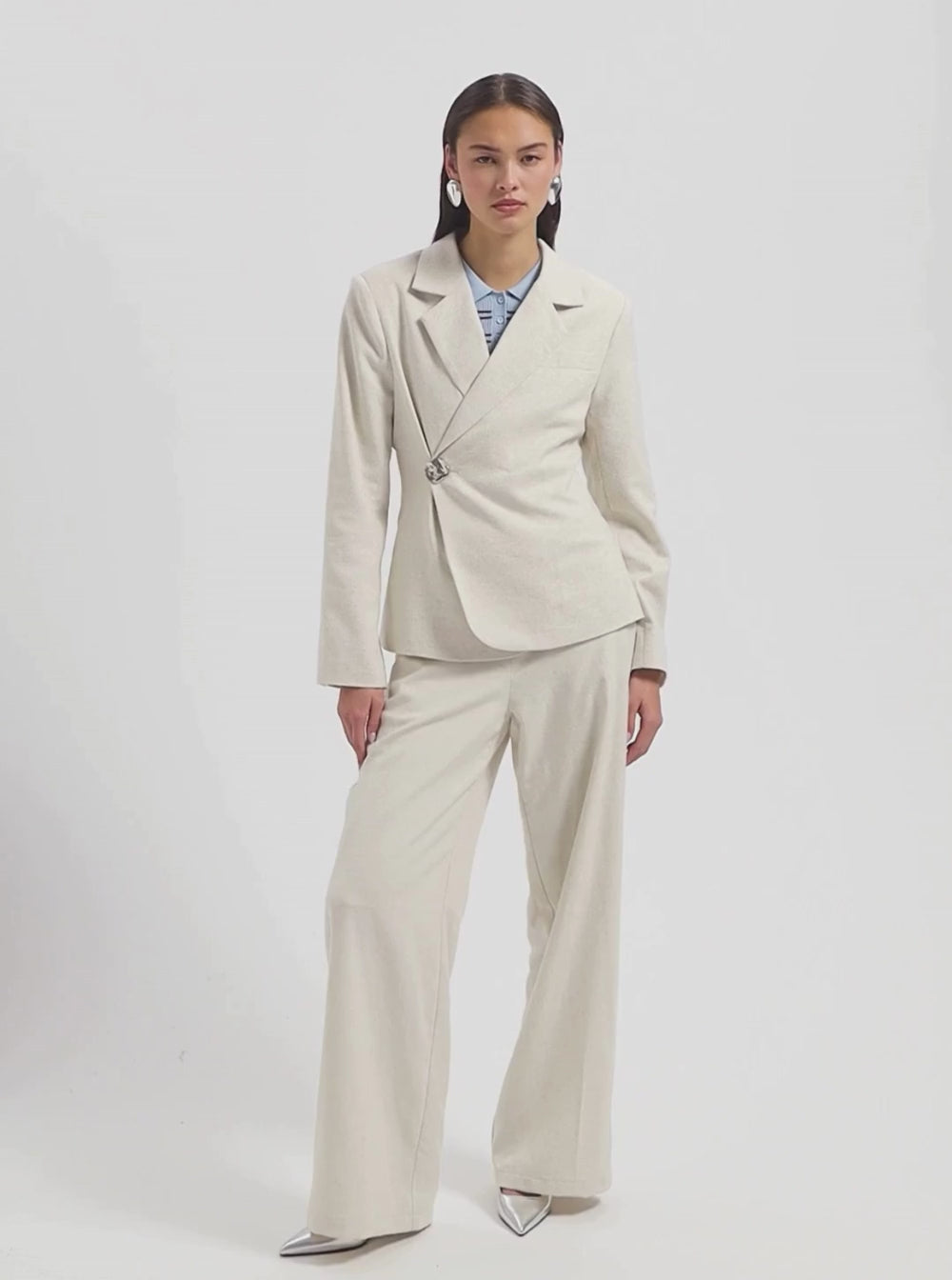 Cream lightweight Blazer by Nous Sommes Labels 