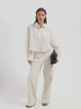 White cropped blouse with floral embroidery by Nous Sommes Labels 